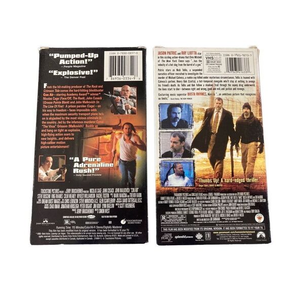 Con Air Narc VHS Tape Vintage Movie Y2K 90s 80s Electronics Action - Picture 2 of 2
